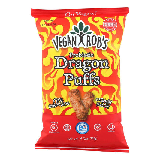 Vegan Rob's Dairy - Free Dragon Puffs (Pack of 12) 3.5 Oz - The Edible Petale Company